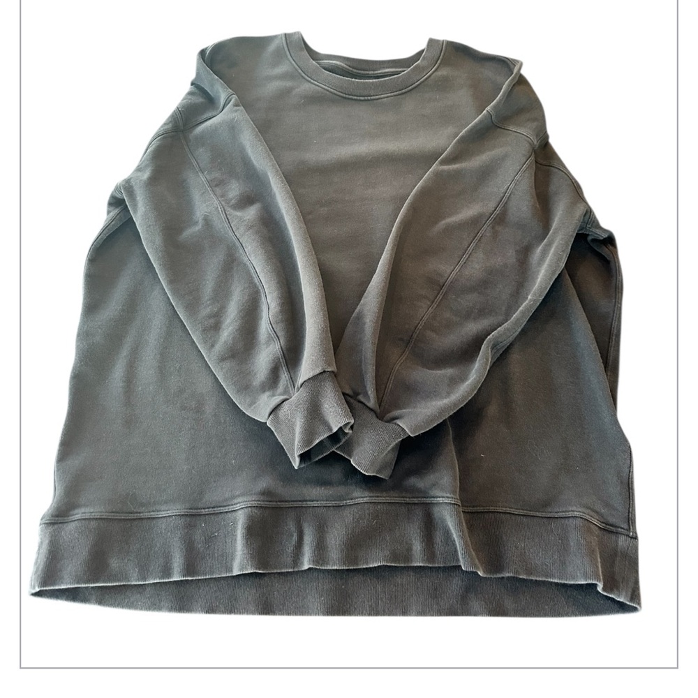 lululemon🍋 Perfectly Oversized Black Crewneck Size 14 (first release) Great Cond - Picture 6 of 7
